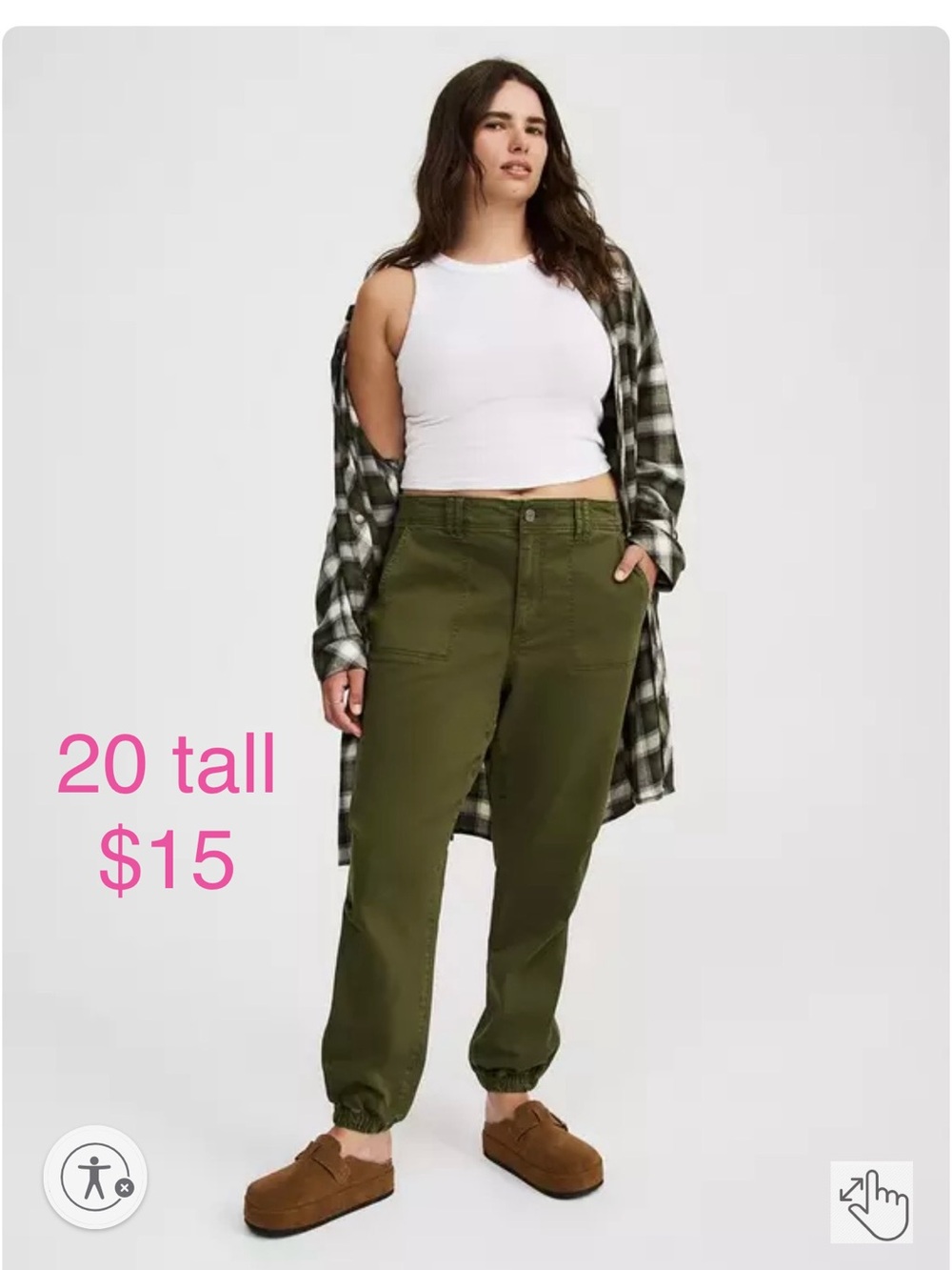 torrid Olive Green Joggers